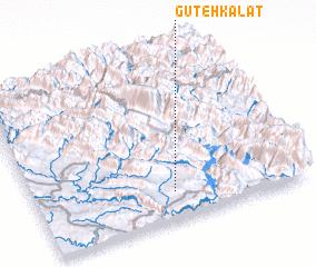 3d view of Gūteh Kalāt