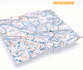 3d view of Ḩasanābād