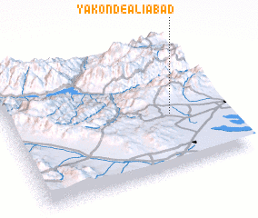 3d view of Yakond-e ‘Alīābād