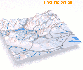 3d view of Koshtīgīr Chāk