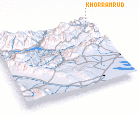 3d view of Khorram Rūd