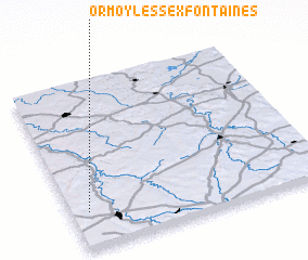 3d view of Ormoy-lès-Sexfontaines