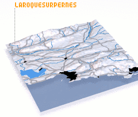 3d view of La Roque-sur-Pernes