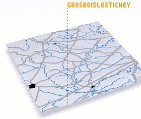 3d view of Grosbois-lès-Tichey