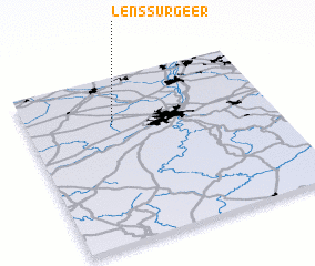 3d view of Lens-sur-Geer