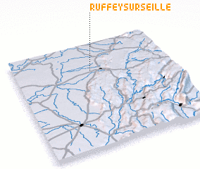 3d view of Ruffey-sur-Seille