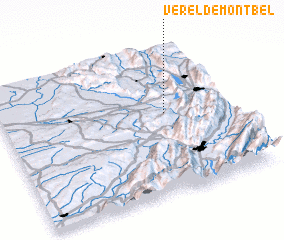 3d view of Vérel-de-Montbel