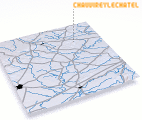 3d view of Chauvirey-le-Châtel