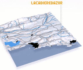 3d view of La Cadière-dʼAzur