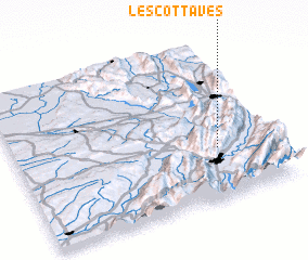 3d view of Les Cottaves