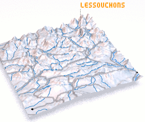 3d view of Les Souchons