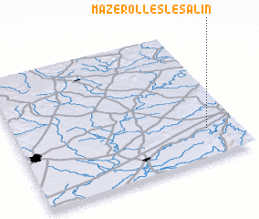 3d view of Mazerolles-le-Salin