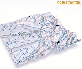 3d view of Saint-Cassin