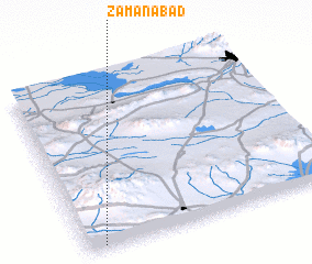 3d view of Zamānābād