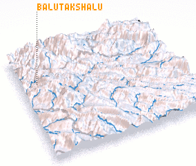 3d view of Balūţak Shālū