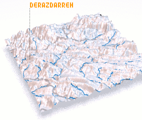 3d view of Derāz Darreh