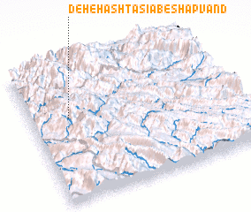 3d view of Deh-e Hasht Āsīāb-e Shapvand