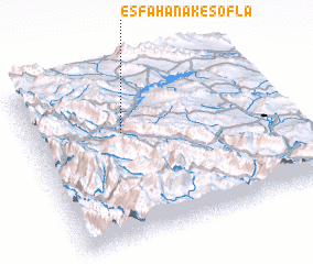 3d view of Eşfahānak-e Soflá