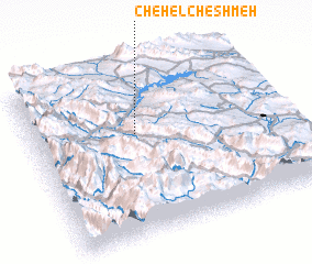 3d view of Chehel Cheshmeh