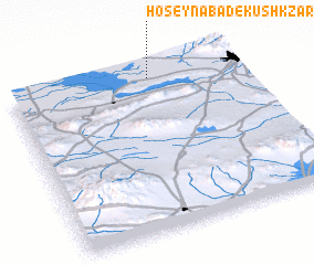 3d view of Ḩoseynābād-e Kūshk Zar