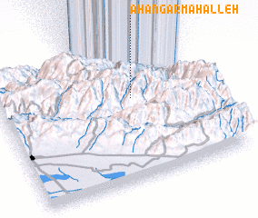 3d view of Āhangar Maḩalleh