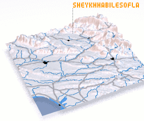 3d view of Sheykh Hābīl-e Soflá