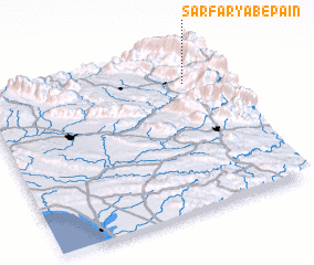 3d view of Sar Fāryāb-e Pā\