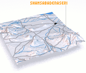 3d view of Shamsābād-e Nāşerī