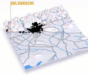 3d view of Qal‘eh Kāshī