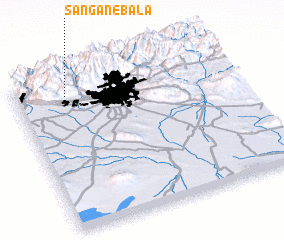 3d view of Sangān-e Bālā