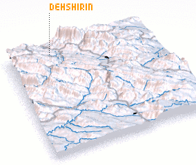 3d view of Deh Shīrīn