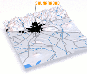 3d view of Salmānābād