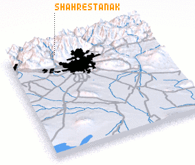 3d view of Shahrestānak