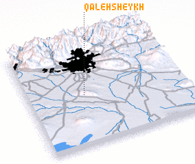 3d view of Qal‘eh Sheykh
