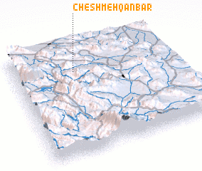 3d view of Cheshmeh Qanbar