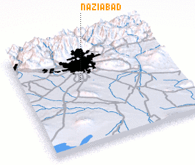 3d view of Nāzīābād