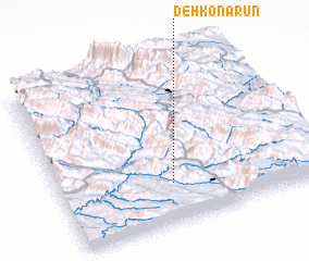 3d view of Deh Konārūn