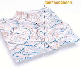 3d view of Gar-e Dodāngeh