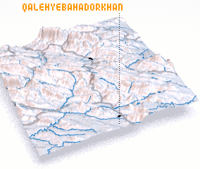 3d view of Qal‘eh-ye Bahādor Khān