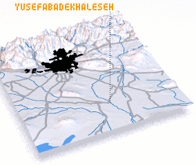 3d view of Yūsefābād-e Khāleşeh