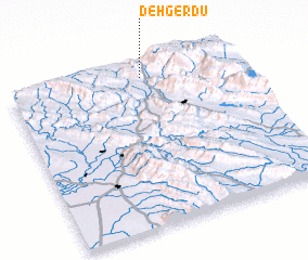 3d view of Deh Gerdū