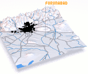 3d view of Forūnābād