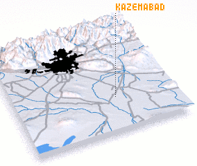 3d view of Kāz̧emābād