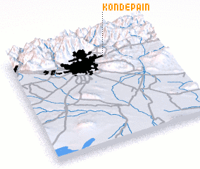 3d view of Kond-e Pā\