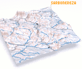 3d view of Sar Bon-e Reẕā