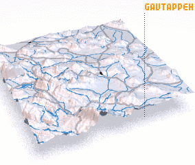 3d view of Gāv Tappeh