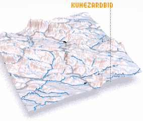 3d view of Kūh-e Zard Bīd