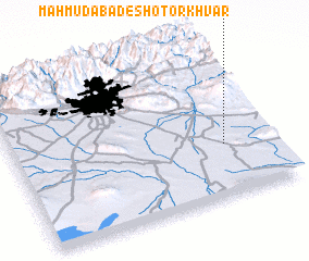 3d view of Maḩmūdābād-e Shotor Khvār