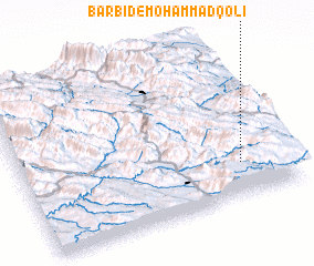 3d view of Bar Bīd-e Moḩammad Qolī