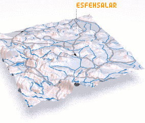 3d view of Esfeh Sālār